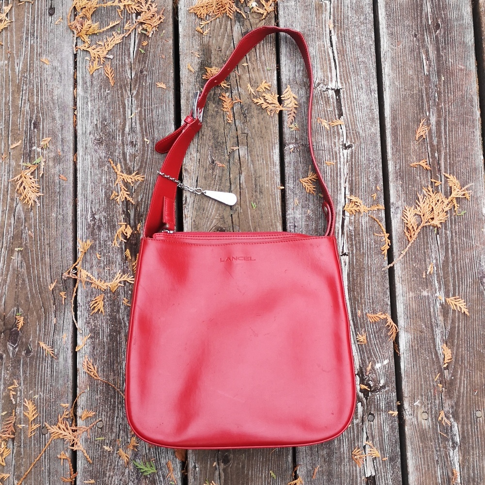Vintage red Lancel shoulder bag